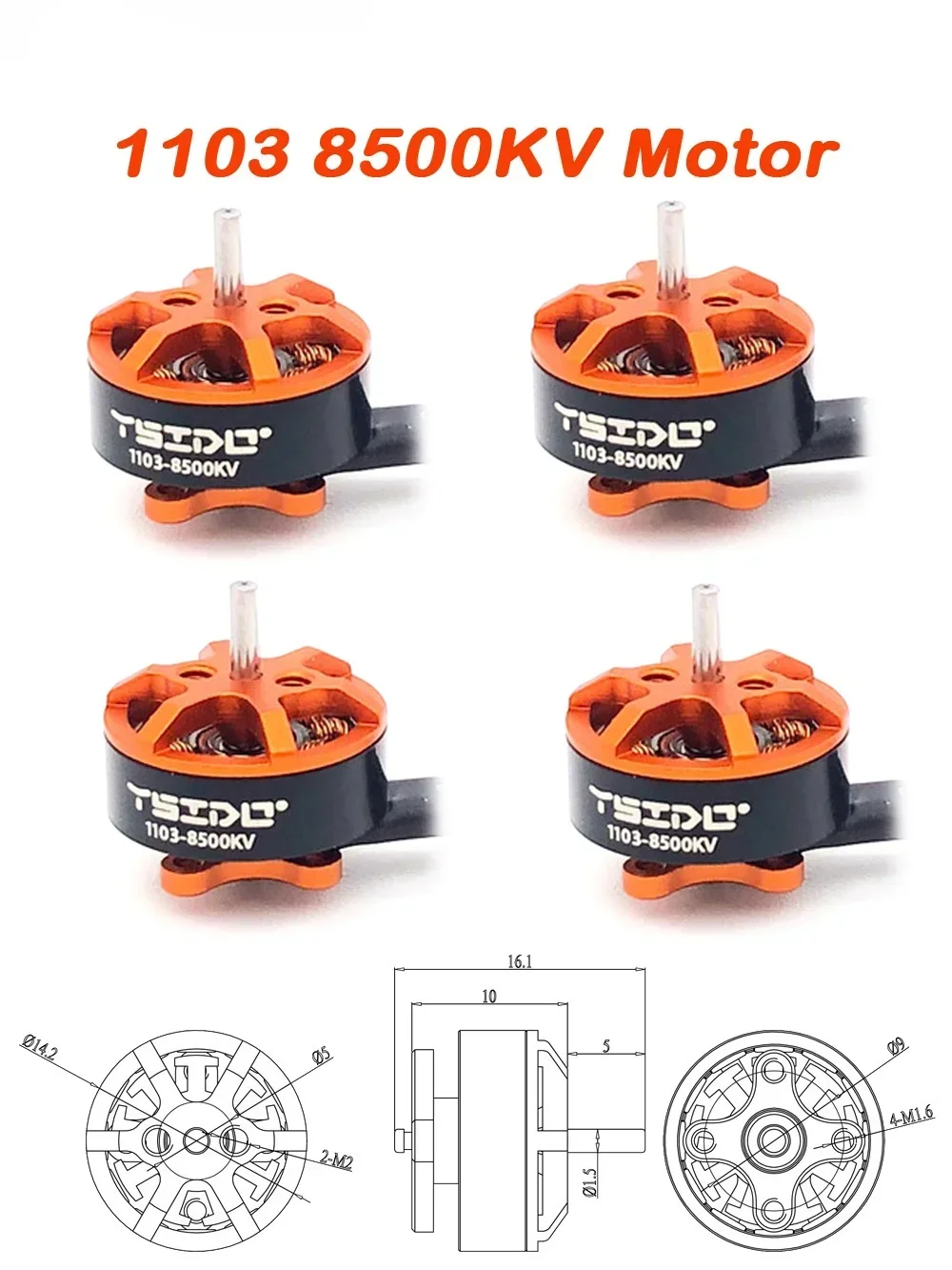 1103 8500KV 1-2s Lipo бесщеточный вал двигателя для Gemfan HQprop 65 мм пропеллер Tinywhoop Pavo20 Bassline