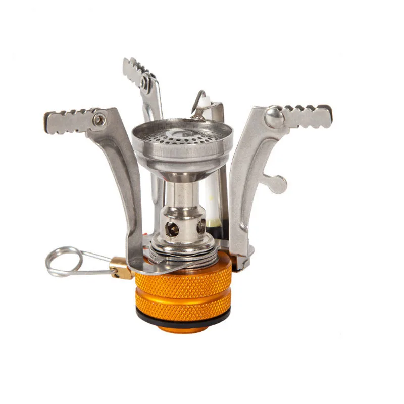 

Mini Camping Picnic Stove Accessories Stainless Steel Copper Folding Portable Lightweight Outdoor Stove Camping Accessories