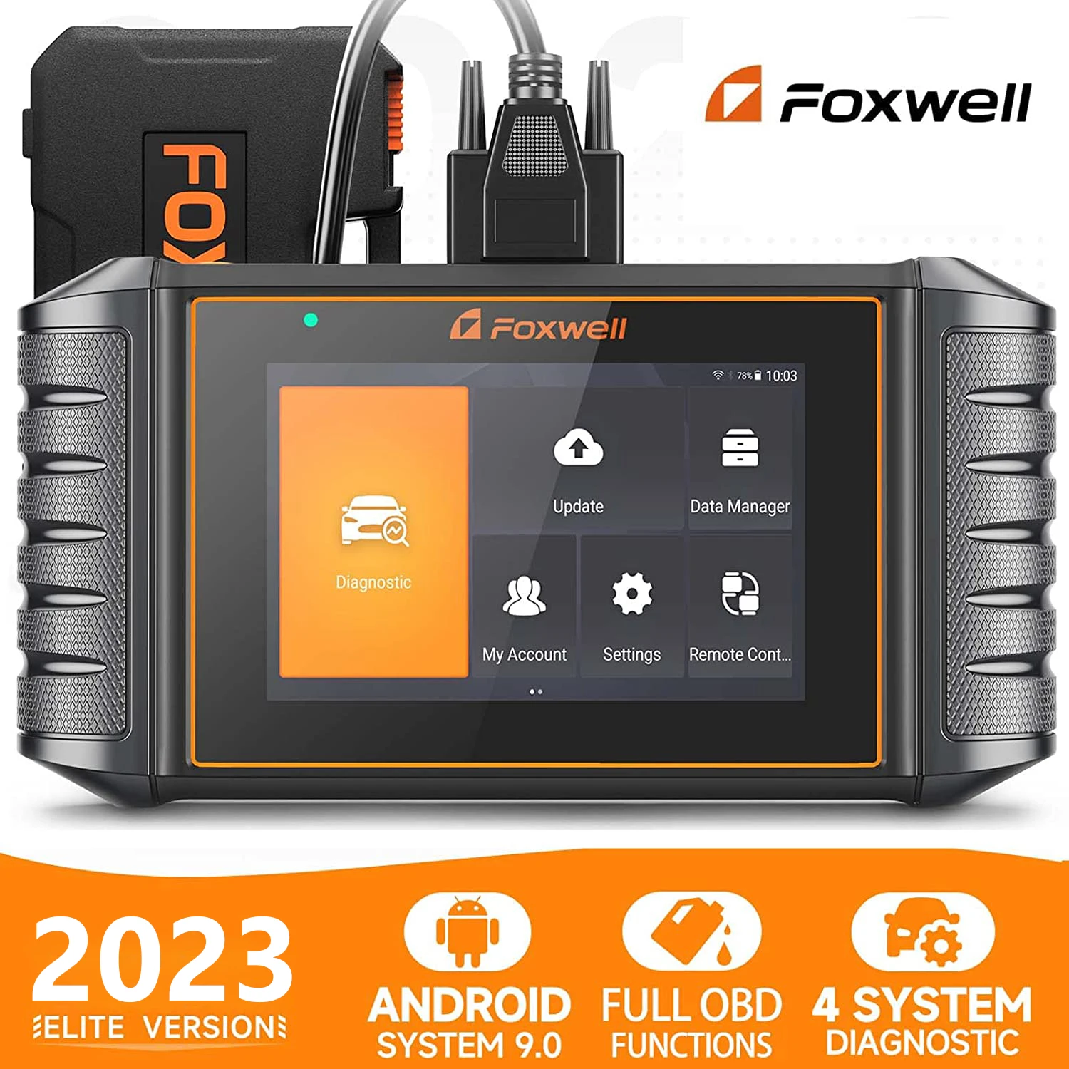 

Foxwell NT706 OBD2 Scanner ABS SRS Engine AT Scan Tool Battery Test OBD 2 Automotive Diagnostic Scan Tool for Car Free Update