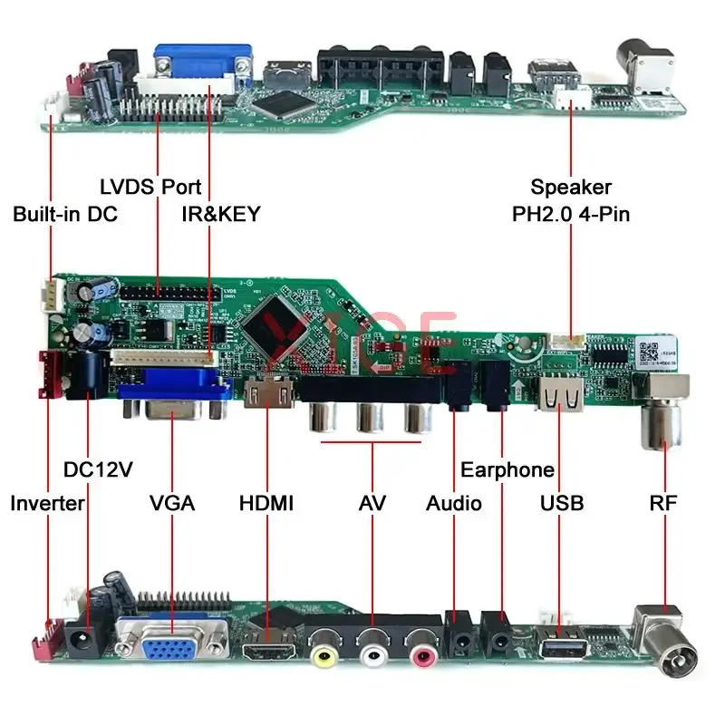 Фото Плата контроллера, совместимая с BT140GW01 BT140GW03 BT140GW02 BT140GW04, 1366x768, LVDS-40 Pin, USB+AV+VGA+HDMI, комплект для самостоятельной сборки экрана ноутбука 1366*768 №3