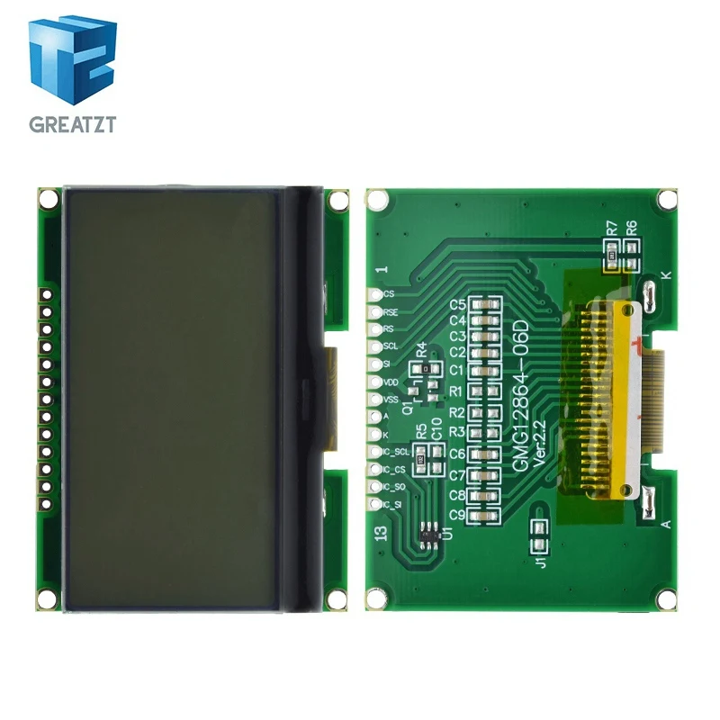 TZT Lcd12864 12864-06D 12864 ЖК-модуль COG с китайским шрифтом матричный экран интерфейс SPI