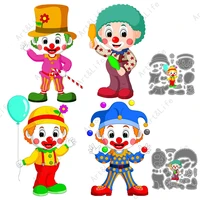 magician new metal cutting dies funny jester clown stencils for making scrapbooking album birthday cards embossing knife mould