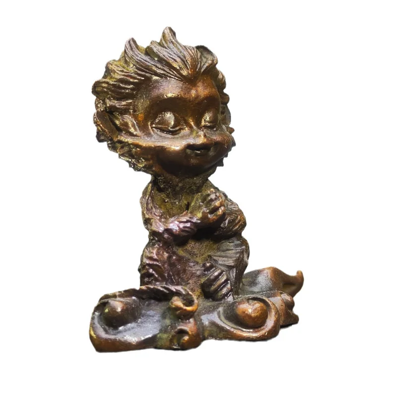 Чистая медь ручной работы в стиле ретро Sun Wukong Tengyun медные чайные украшения вес