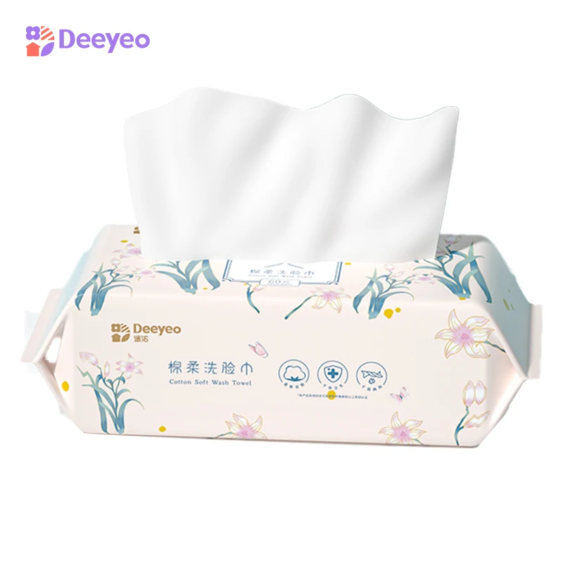 

Deeyeo Disposable Face Towel Thicken Soft Facial Tissues 60pcs
