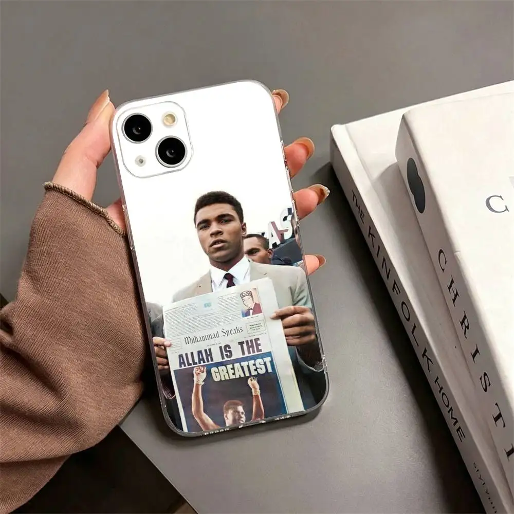 Чехол для телефона с изображением легенды бокса Мухаммада Али для iPhone 17, 16, 15, 14, 13, 12, 11 Plus, Pro Max, мягкий прозрачный чехол (art.: 3920db67b3d33) - 3920db67b3d33