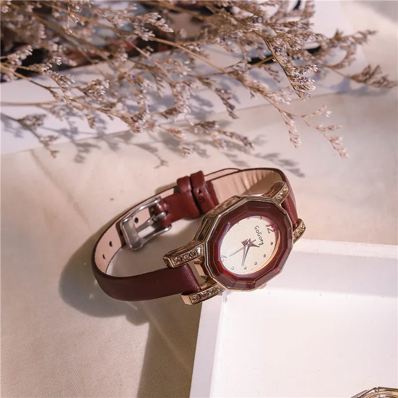 

Часы наручные женские кварцевые в ретро-стиле, простые повседневные модные водонепроницаемые с кожаным ремешком, с овальным циферблатом