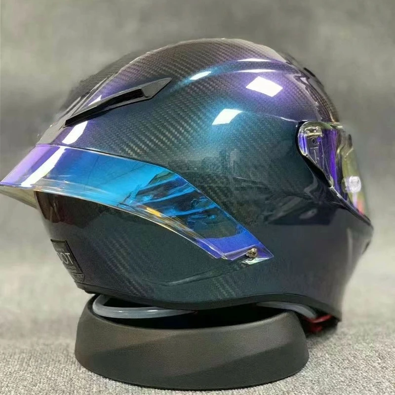 Полностью закрытый Профессиональный гоночный шлем из углеродного волокна точка