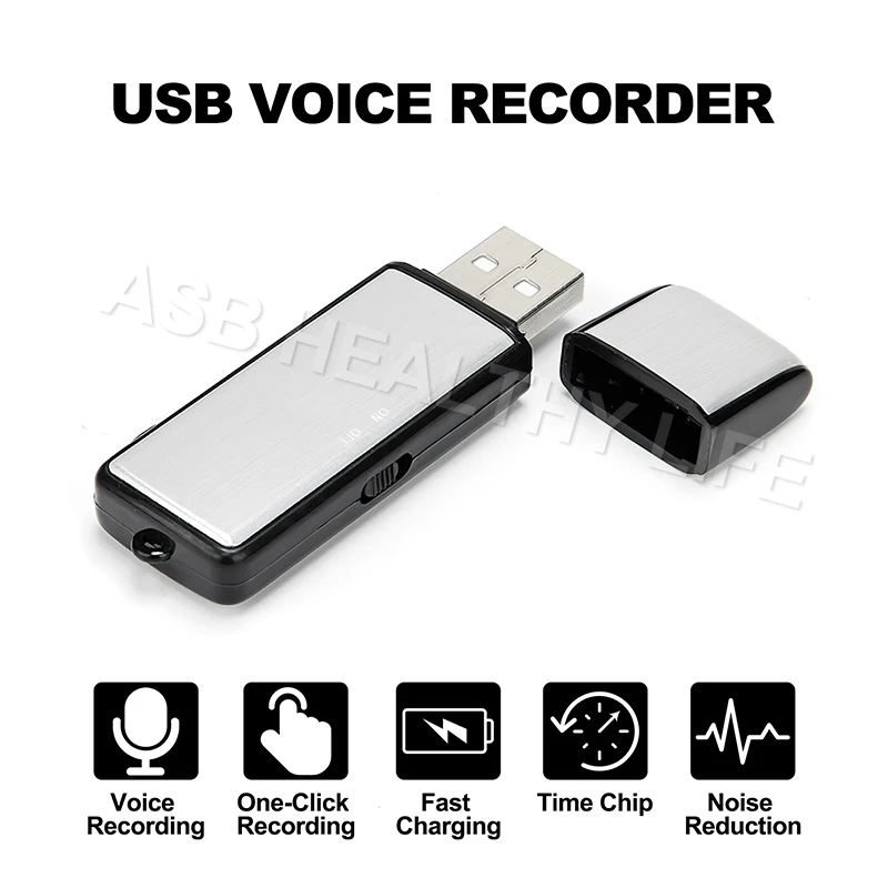 

Smart Audio Voice Recorder Mini HD Noise Reduction Dictaphone Rechargeable USB Digital Audio Recording for Meetings Lectures