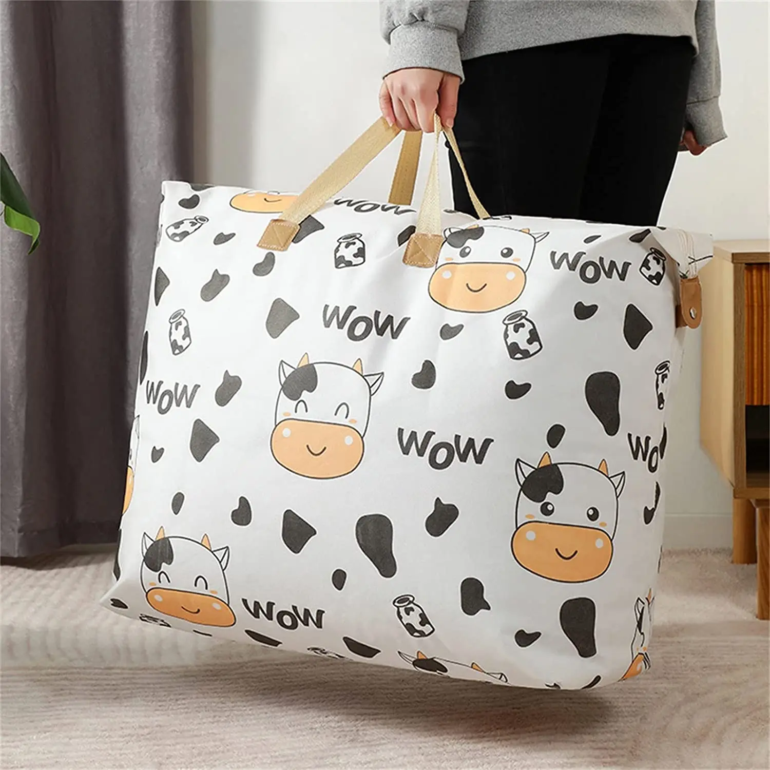 

Extra Large Storage Bags, Capacity Organizer with Reinforced Handle,Folding Storage Bags Closet Organizers and Storage Container