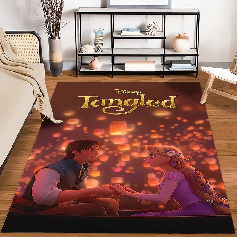 3D коврик с рисунком Рапунцель и принцессы декоративный напольный ковер для