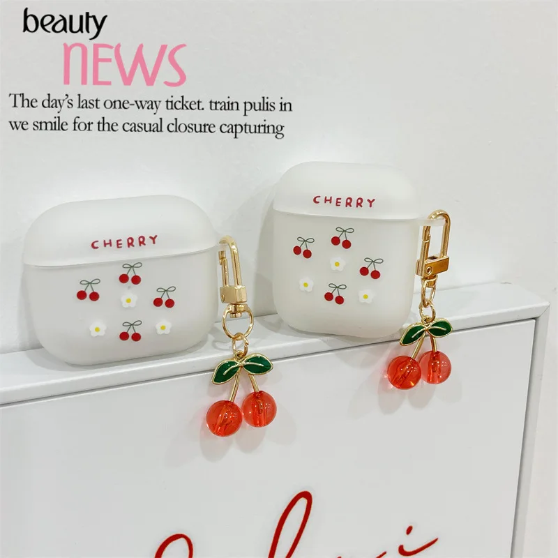 Матовая вишневая искусственная кожа для Airpods 1/2/3 поколения