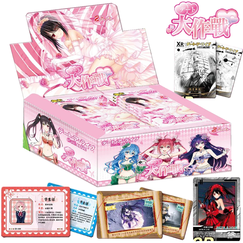Подлинная карта DATE A LIVE для детей Yamai Kaguya Yuzuru Popular Fantasy Anime Girl Limited Game Collection Card Kids Toys