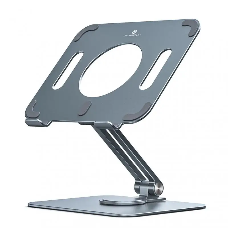 

Aluminum Alloy Tablet Holder Ergonomic Design Adjustable Desktop Support Universal For Mobile Phones Ipads Riser Bracket