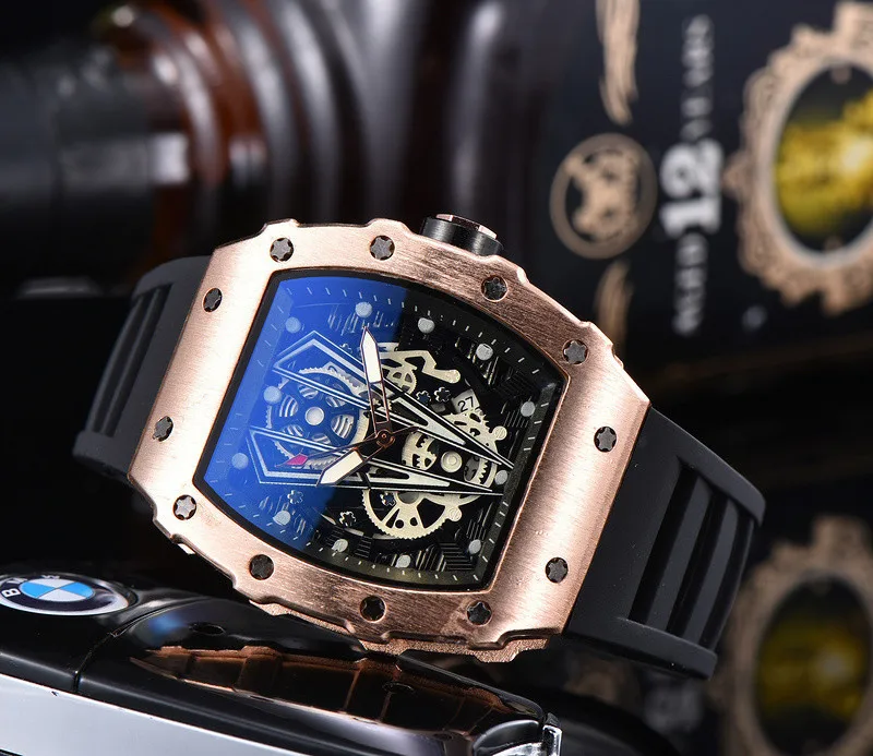 

2022 Men's diving RM watch brand luxury military sports function chronograph quartz watch men's Relogio Masculino