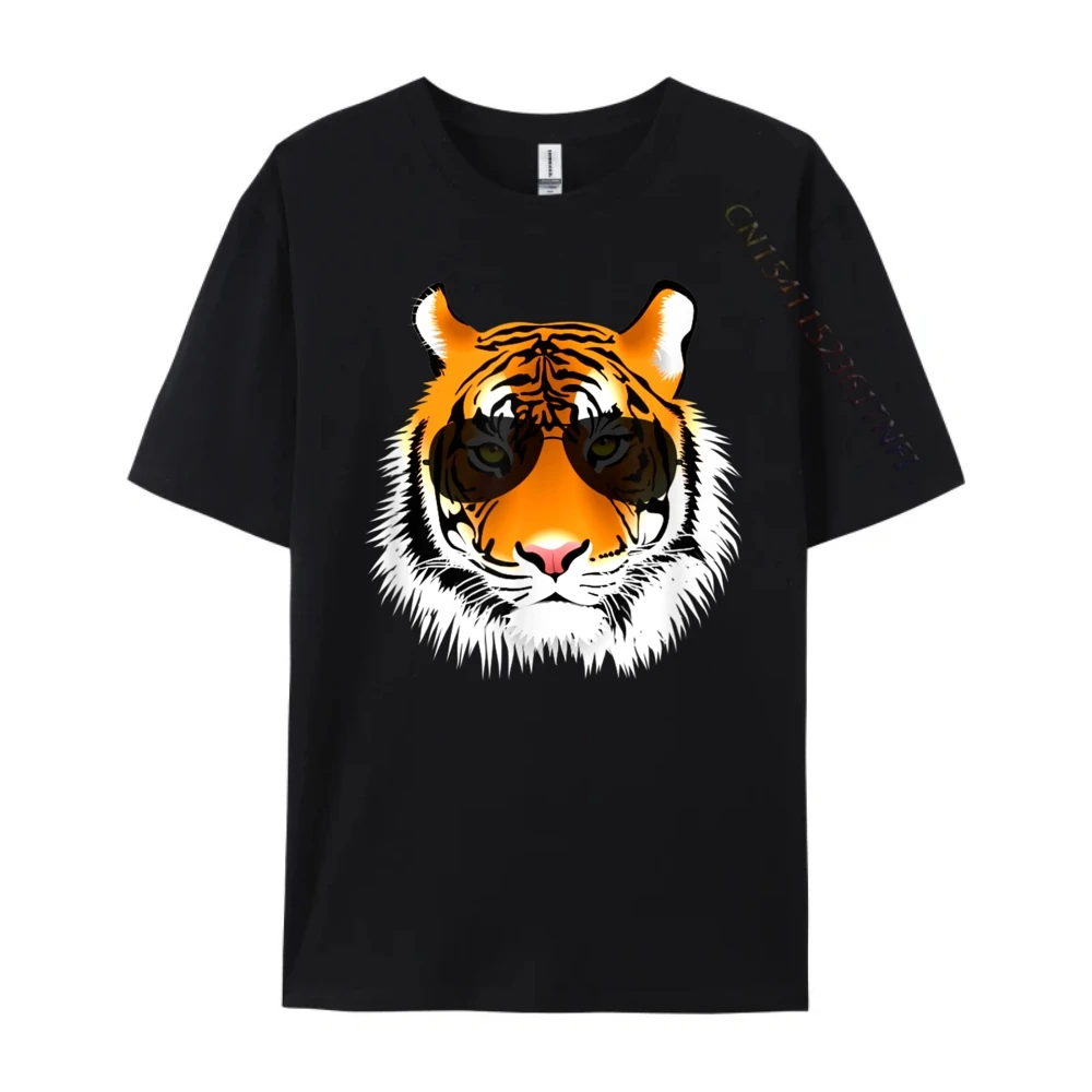 Крутой кот-тигр с дизайном мужская одежда больших размеров женские прочные и
