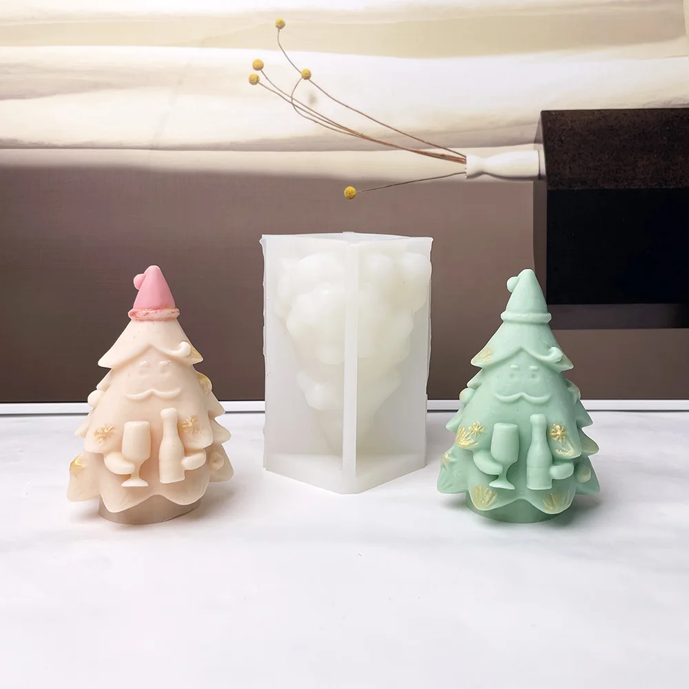 Декоративные бутылки для вина свечи в виде рождественской елки инструменты