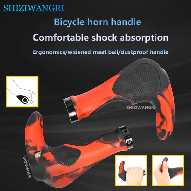 

Anti-Skid MTB Road Cycling Skid-Proof Grips Anti-Skid Rubber Bicycle Grips Mountain Bike Lock On Ends Bicycle Handlebars Grips