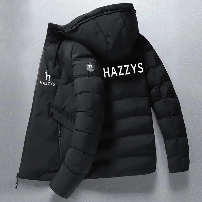 Autumn and Winter 2022 Fashion HAZZYS Casual Warm Hooded Jacket Waterproof Wind proof Breathable Jacket Casual High quality K