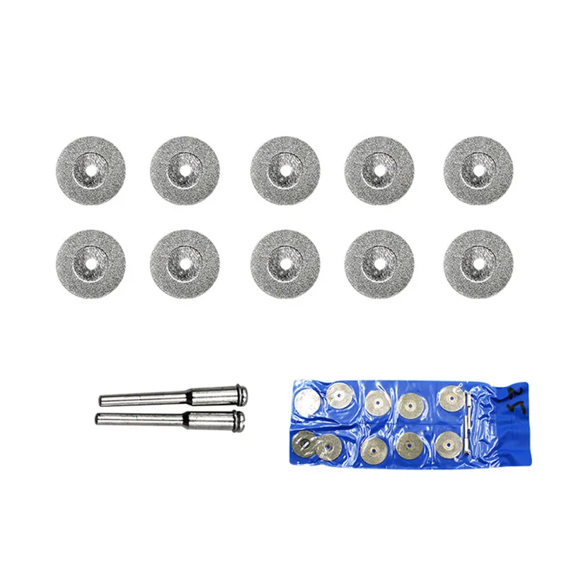 

12 шт. 16-60 мм мини-алмазный отрезной круг, вращающийся инструмент, отрезной диск, диски, инструменты «сделай сам», аксессуары для Dremel с оправкой 3 мм