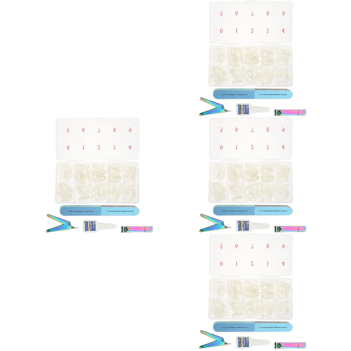 

4 набора профессиональных инструментов для ногтей принадлежности для маникюра с искусственными ногтями