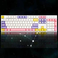 xda profile cherry mx keycaps pbt for mechanical keyboard 128 key caps japan cute constellation style dye subbed with a puller