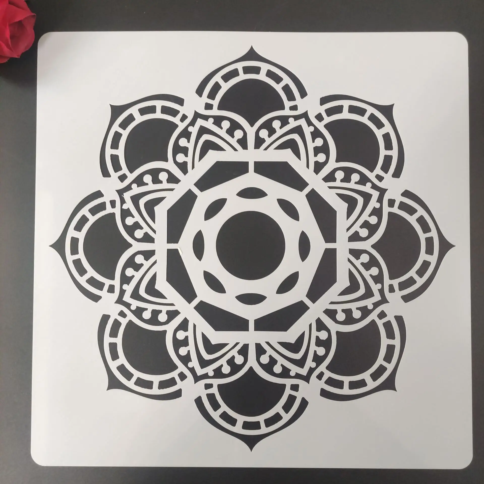 30*30 см большая Мандала Геометрия сделай сам настенная живопись слойные трафареты