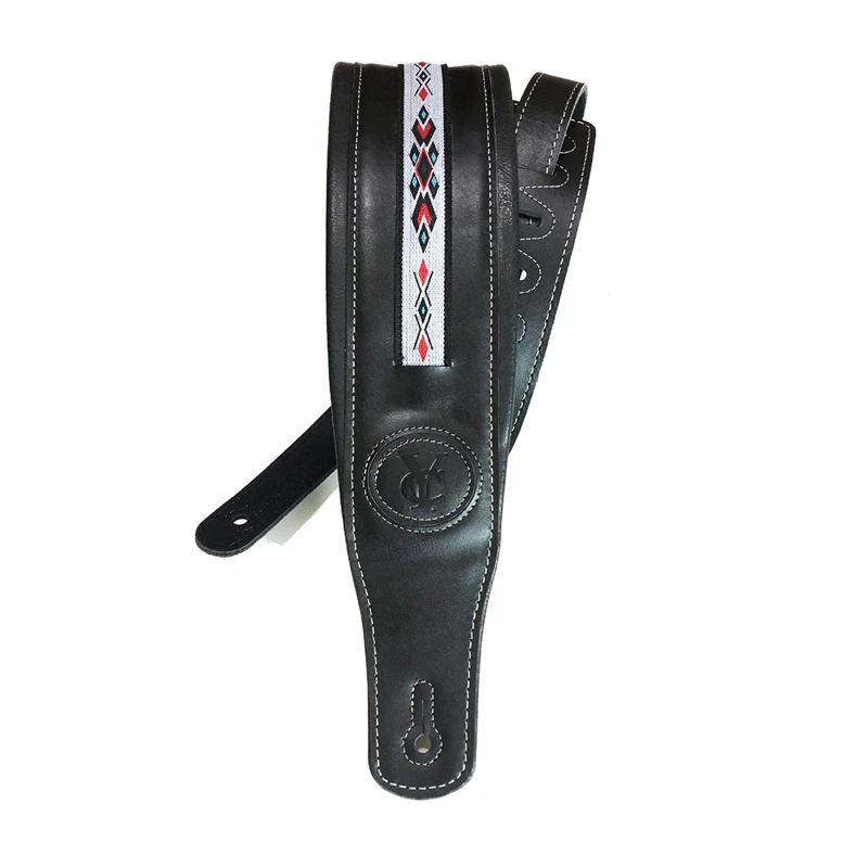 

Hot AD-Adjustable Soft Widen Thick Guitar Strap Shoulder Belt For Electric Acoustic Bass Durable Guitar Leather Strap