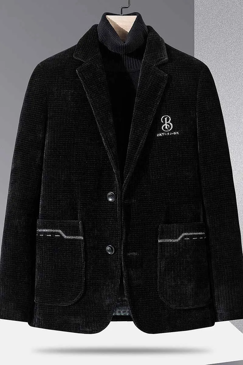 2023 брендовая осенне-зимняя шерстяная куртка мужской модный Повседневный блейзер