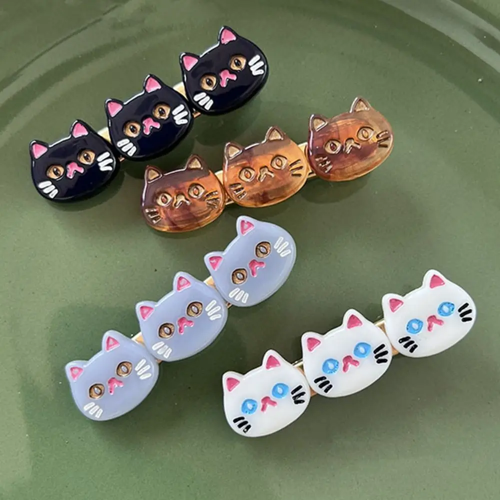 

Cute Cartoon Cat Hairpin Color Animal Styling Bangs Side Clip Hair Rope for Girls Fashion Headwear 2023 New