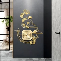 creative large watch wall minimalist chinese style silent luxury art watch wall bedroom horloge murale wood home watch zp50zb