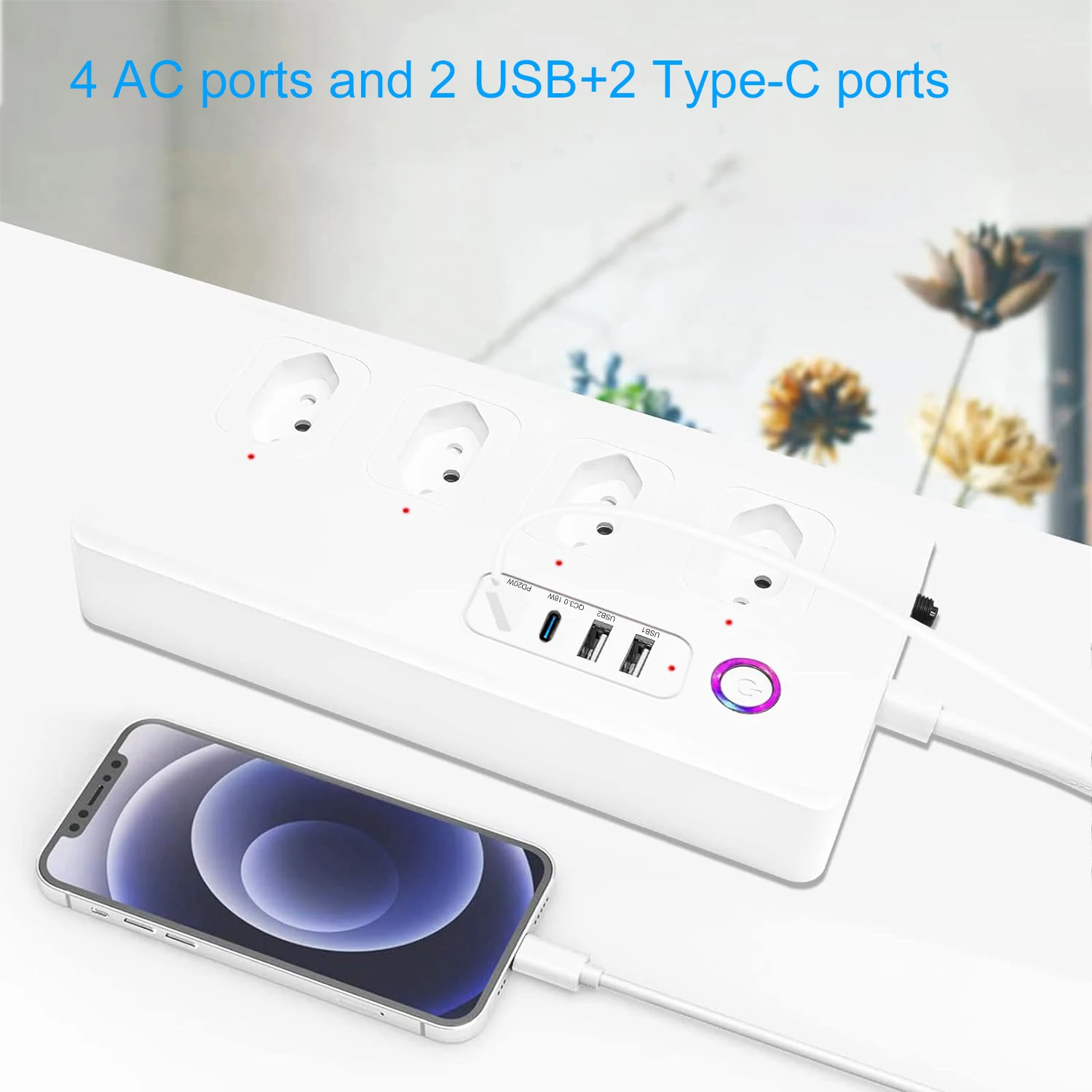 Сетевой смарт-фильтр UseeLink с Wi-Fi и ZigBee PD 20 Вт бразильский стандарт сетевой фильтр 4