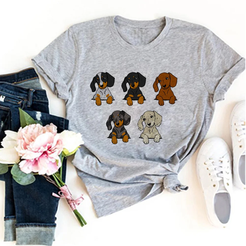 

Dachshund top women manga funny Y2K t shirt female y2k clothing