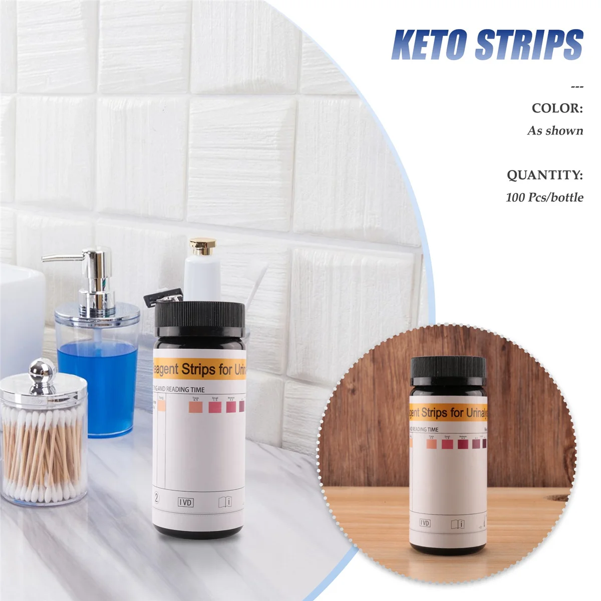 100 шт./бутылка полоски для кетонов домашний кетоз анализа мочи похудения