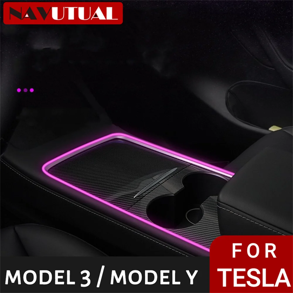 

For 2021 2022 2023 Tesla Model 3 Model Y Car Ambient Light Modified Breathing Central Control Color Light with Accessories