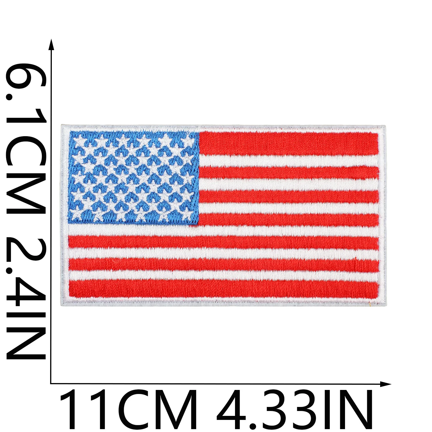 Нашивка с вышивкой в виде американского флага для любителей милитари чтобы