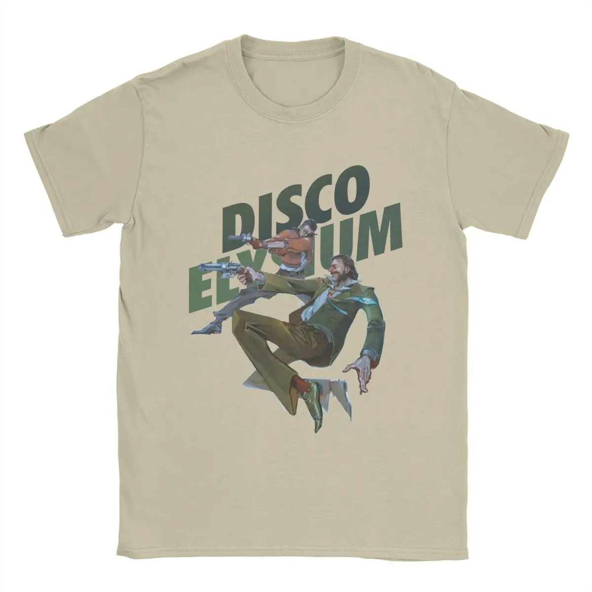 Men Women T-Shirt Disco Elysium Vintage 100% Cotton Tees Short Sleeve Kitsuragi RPG Game T Shirts Crewneck Clothes Gift
