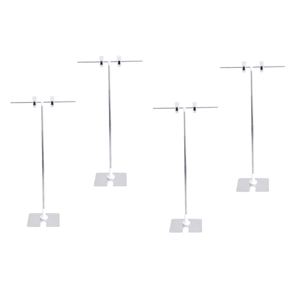 

4 Pcs Advertising Rack Display Racks Poster Holders Stainless Steel Metal Stand