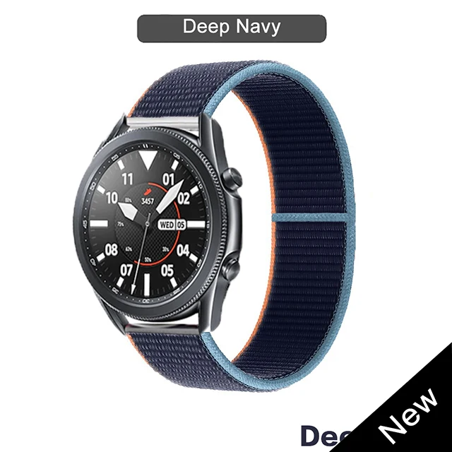 

Ремешок нейлоновый для Samsung Galaxy watch 3 45 мм 41 мм active 2, спортивный браслет для Gear S3 Huawei watch GT 2 42 мм 46 мм, 20 мм 22 мм