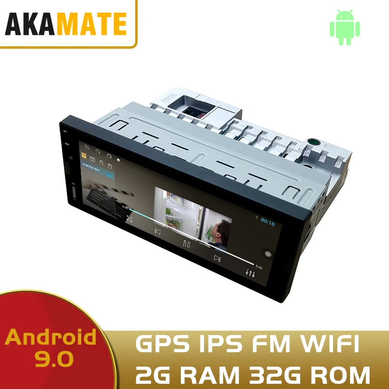 

Автомагнитола 1din, Android 9,0, 6,9 дюйма, FM, Bluetooth, Wi-Fi, GPS-навигация, сенсорный экран, автомобильный мультимедийный плеер с поддержкой задней камеры