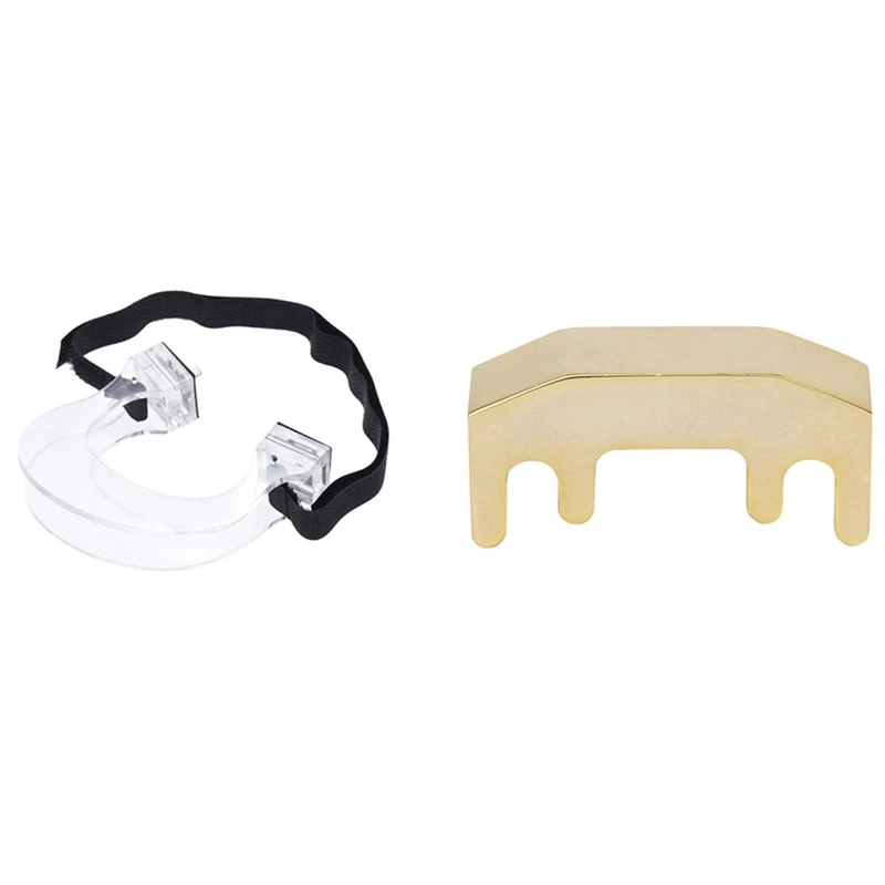 

1 Pcs Metal Violin Quiet Practice Mute---Golden & 1 Pcs 1/2 4/4 Violin Bow Straighten Collimator Corrector Tool Guide