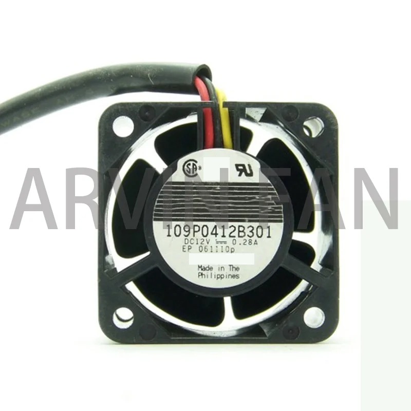 109P0412B301 4028 12V 0.28A трехпроводный охлаждающий вентилятор