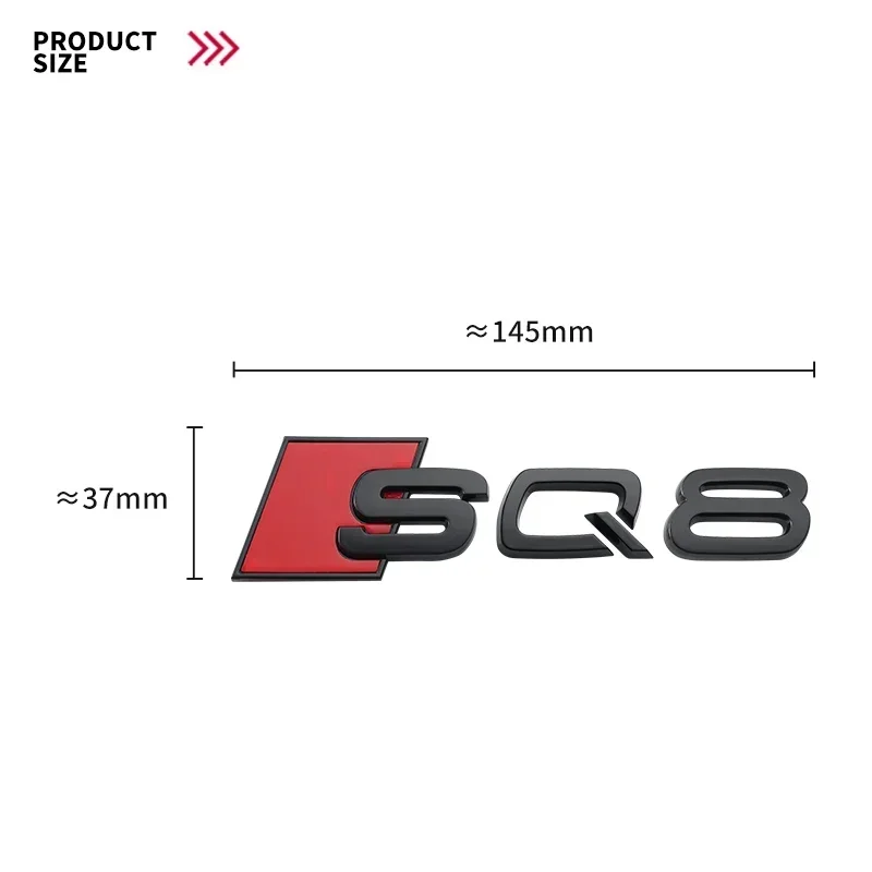 3D ABS клейкая черная наклейка с цифрами для багажника автомобиля Audi SQ3 SQ5 SQ7 RSQ3 RSQ7