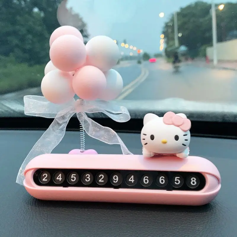 

Sanrioed Kawaii аниме HelloKitty, розовый номерной знак, симпатичный автомобильный навигационный кронштейн, мультяшный держатель, Универсальный воздушный выход