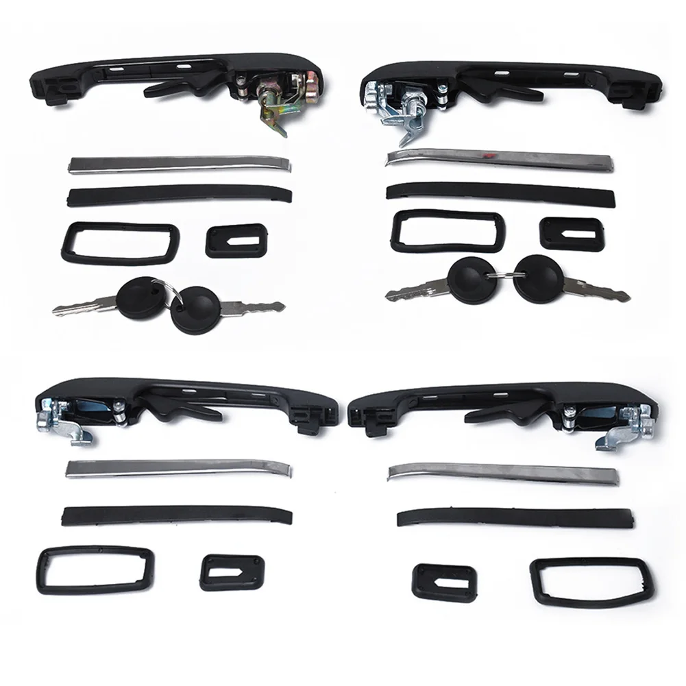 4PCS Front Rear Left+Right Car Door Handle For Volkswagon Passat 16 I 1 Golf 17 Mk1 Mk2 1974-1994 191837205A 191837205