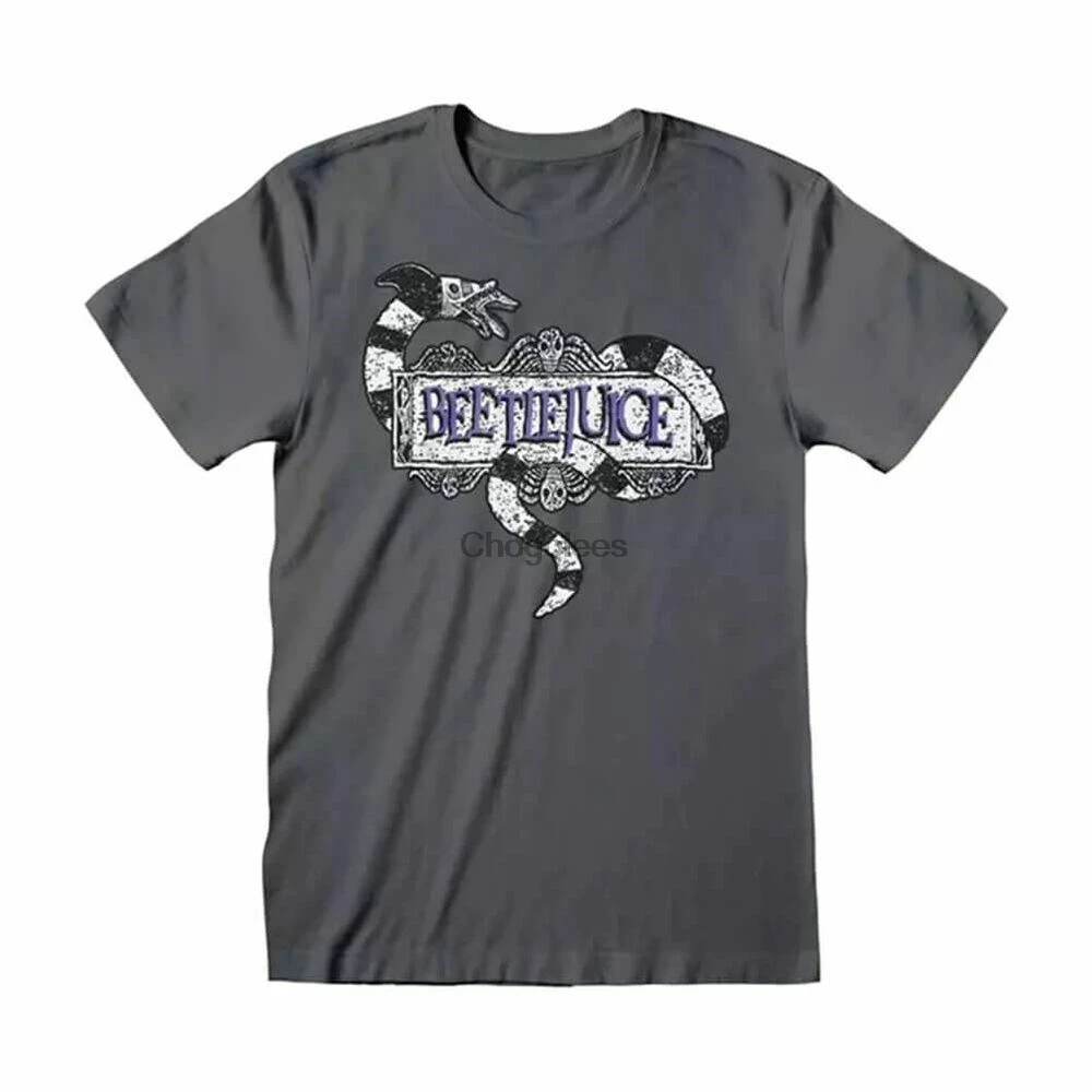 Женская футболка с логотипом Beetlejuice и Sandworm темно-серого цвета |