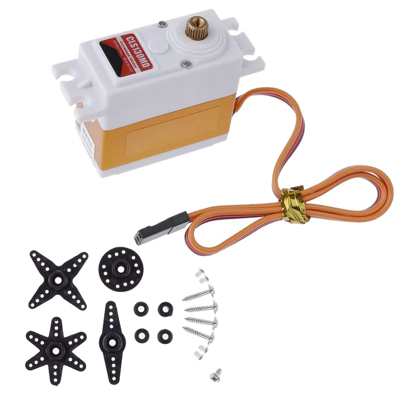 

DORCRCMAN DM-CLS130MD Hollow Cup 13Kg All Copper Metal Teeth 1/8 Car Steering Throttle Servo Digital Steering Gear