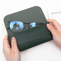 fashion lightweight leather glasses bag men and women glasses protection cosmetic makeup brush storage bag portable accessories