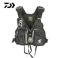 daiwa 2022 fishing vest adjustable for men with pockets waterproof fly bass fishing vest backpack life jacket outdoor activity