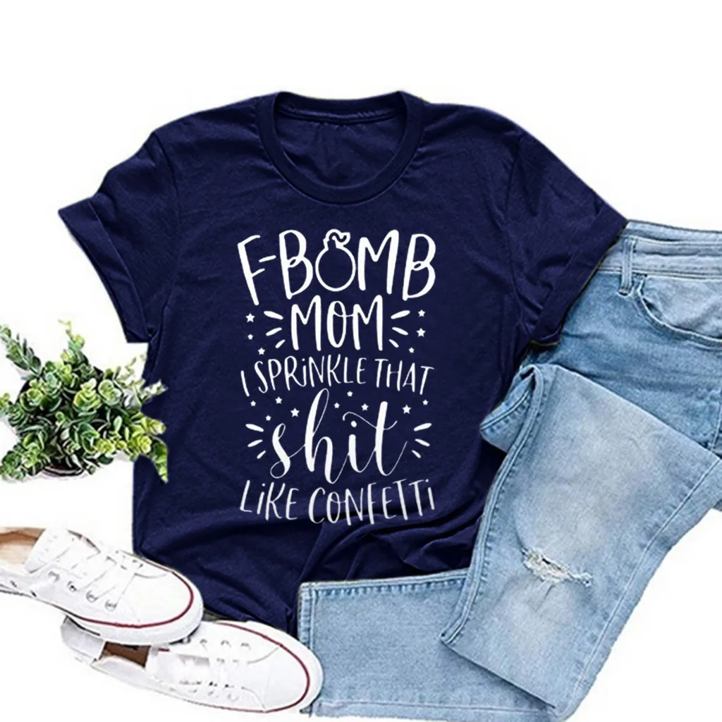 

Loose O-Neck Casual Women Blouse Sleeves Tops Short T-Shirt Printing Women's Blouse