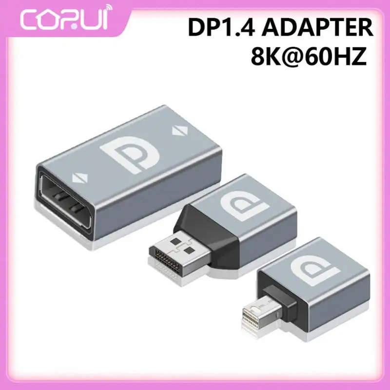

Aluminum Hd Dp1.4 Video Converter Portable Mini Display Port Female To Male For Laptop Computer Monitor Projector Dynamic Hdr